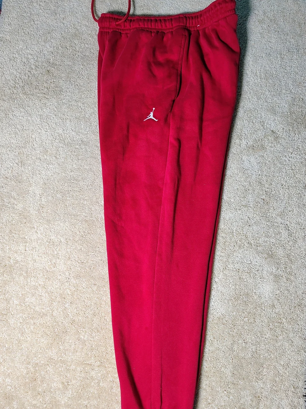Jordan Red Men's Fleece Sweatpants with Back Pocket